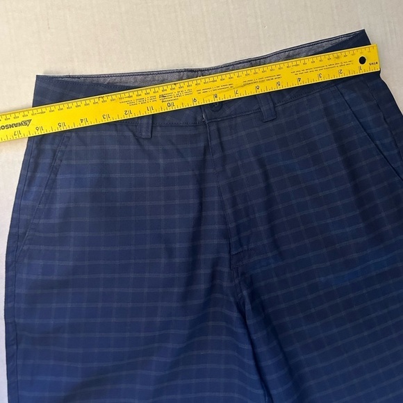 Hang Ten mens flat front blue plaid hybrid shorts Sz-32. X15 - Picture 10 of 12
